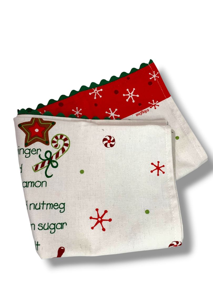 Kay Dee Designs Tea Towel Holiday Gingerbread Recipe Snowflakes 18" x 28"