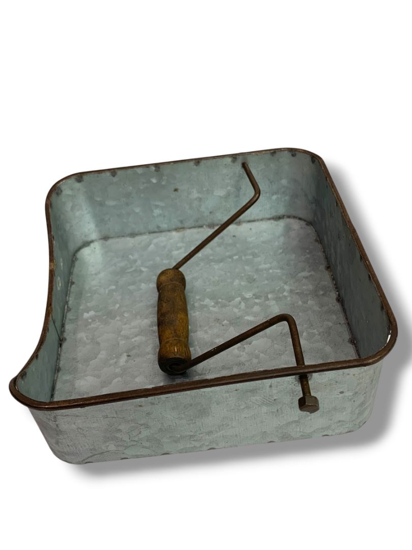 Galvanized Metal Rustic Napkin Holder Swing Handle Holder Picnic 6.8" Square