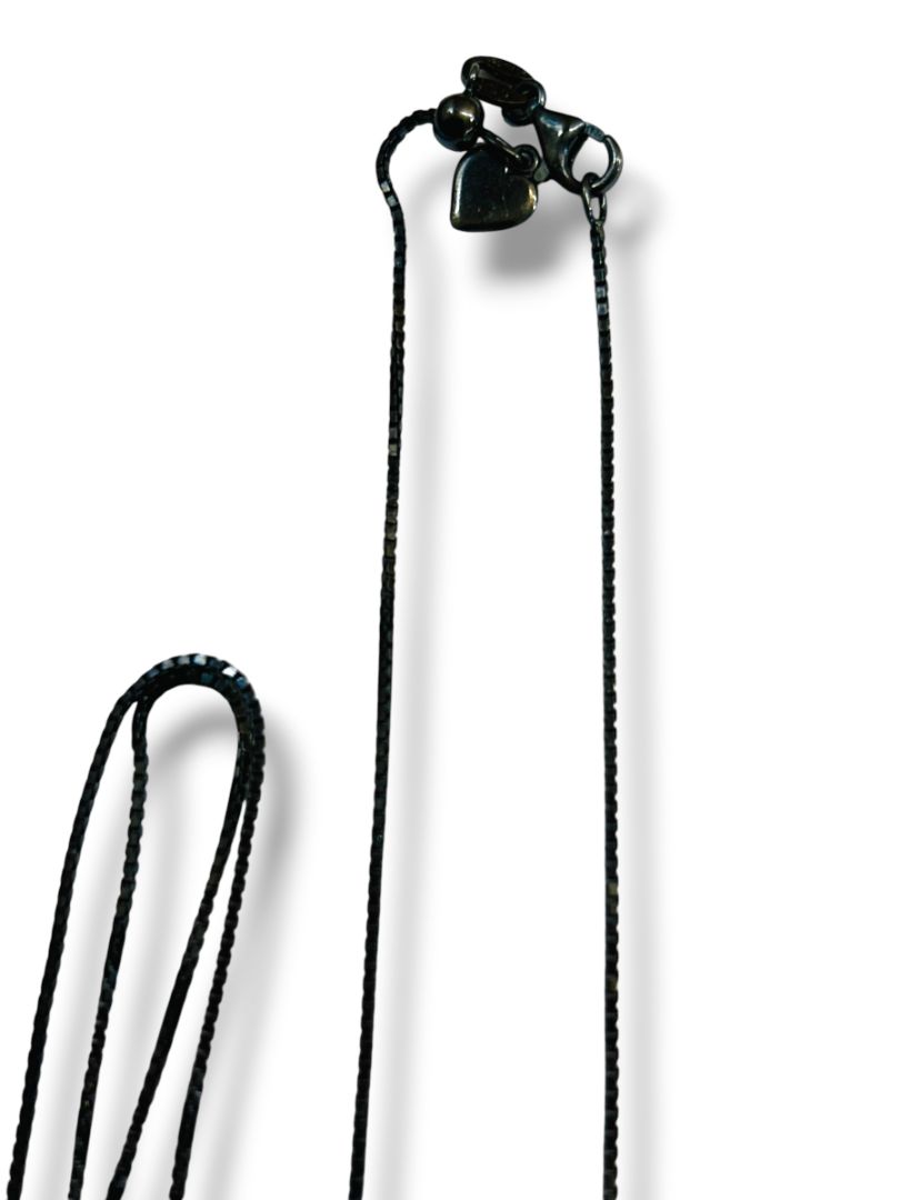 JCM Jacmel Italy Sterling Silver 925 Chain Necklace Dark Silver 21"