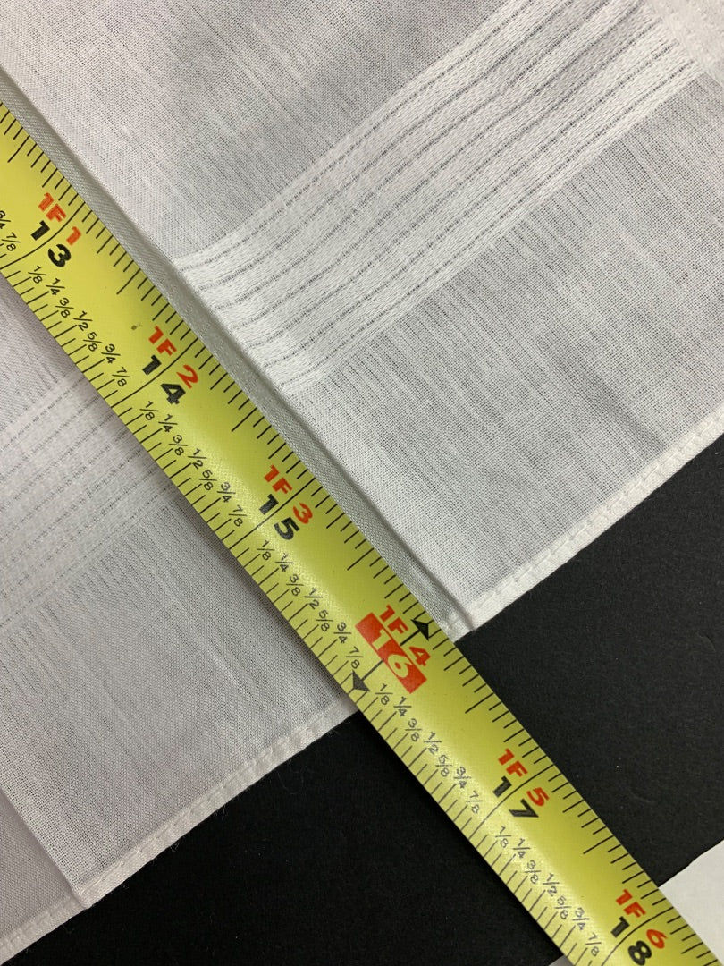 Lot of 6 New Handkerchiefs Mens White Subtle Pattern 15" x 16"