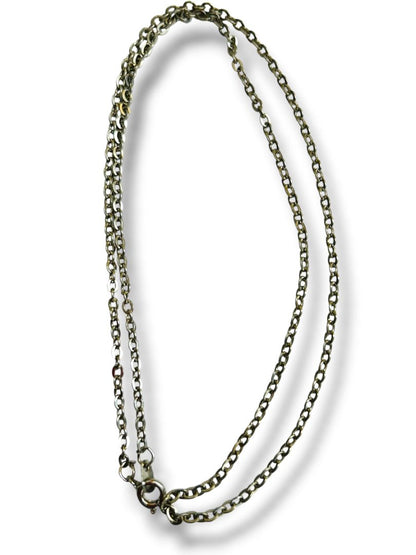 Vintage Silvertone Cable Chain Necklace Spring Clasp 19"