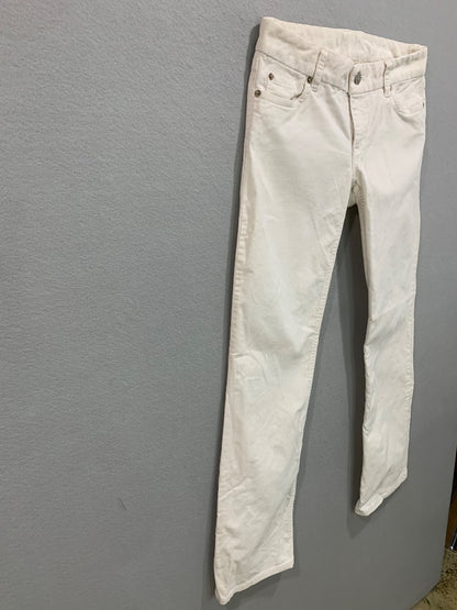 Size 2S J.Crew Womens White Corduroy Pants Favorite Fit Cotton Spandex #17047