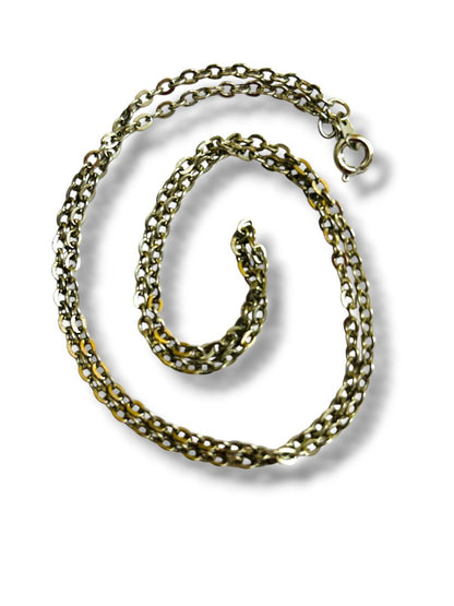 Vintage Silvertone Cable Chain Necklace Spring Clasp 19"