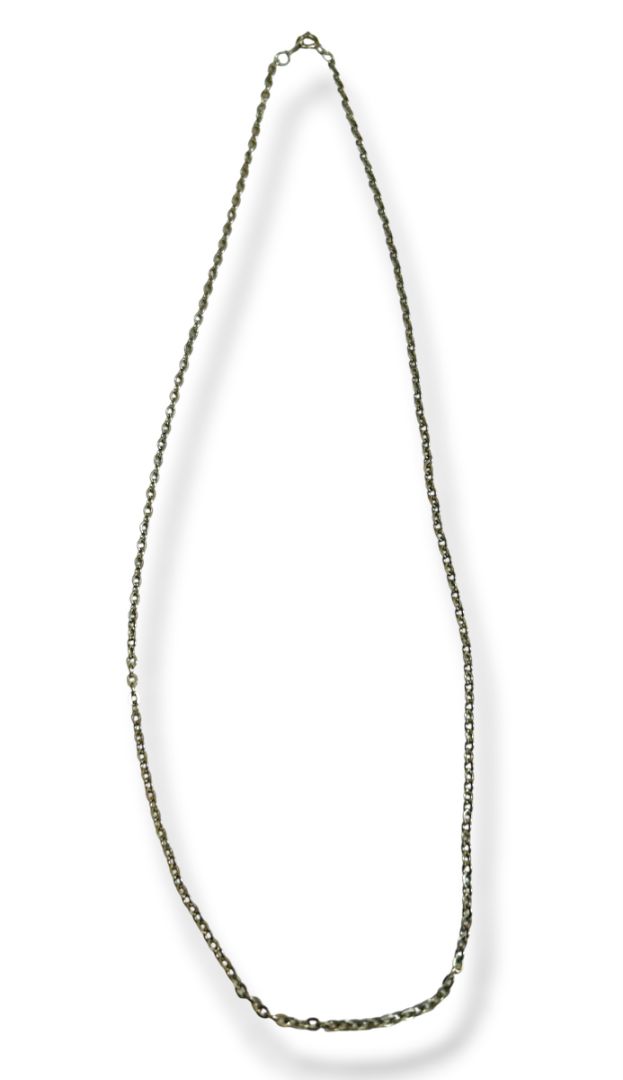 Vintage Silvertone Cable Chain Necklace Spring Clasp 19"