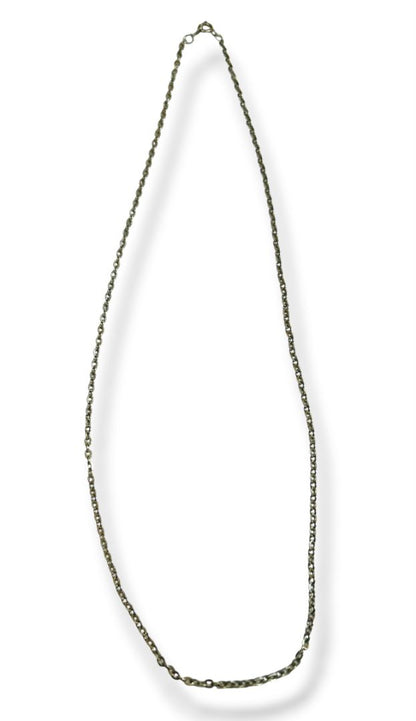 Vintage Silvertone Cable Chain Necklace Spring Clasp 19"