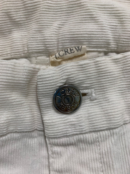 Size 2S J.Crew Womens White Corduroy Pants Favorite Fit Cotton Spandex #17047