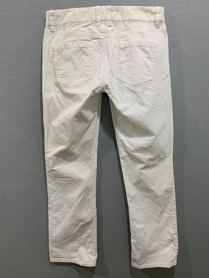 Size 2S J.Crew Womens White Corduroy Pants Favorite Fit Cotton Spandex #17047