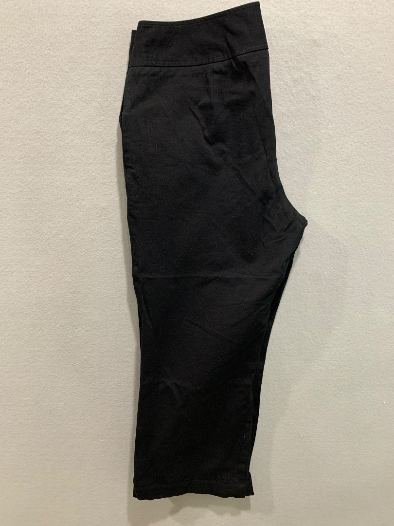 Size 10 Dana Buchman Womens Black Crop Dress Pants Pockets