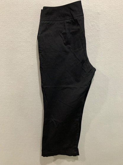 Size 10 Dana Buchman Womens Black Crop Dress Pants Pockets