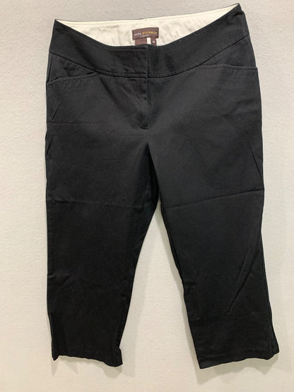 Size 10 Dana Buchman Womens Black Crop Dress Pants Pockets