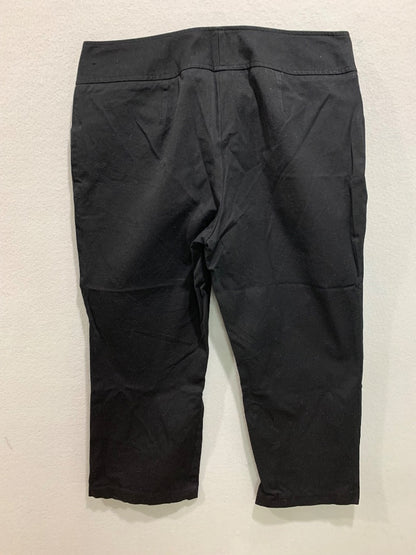 Size 10 Dana Buchman Womens Black Crop Dress Pants Pockets