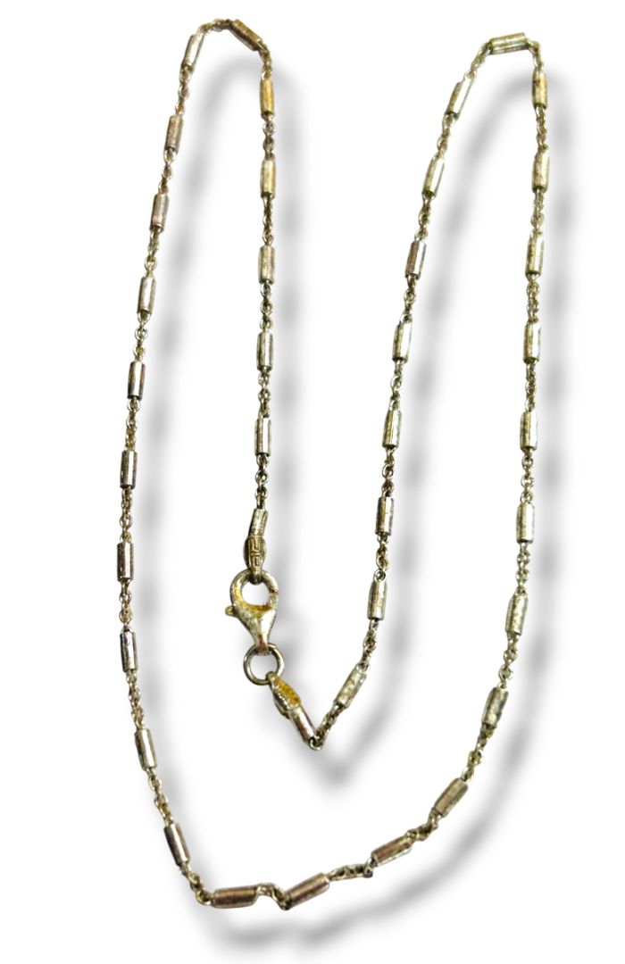 Vintage Sterling Silver 925 Delicate Chain Necklace Marked Italy 15.5"