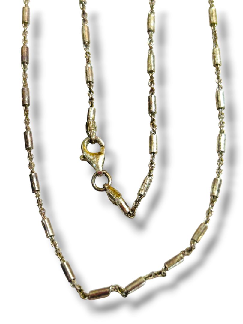 Vintage Sterling Silver 925 Delicate Chain Necklace Marked Italy 15.5"