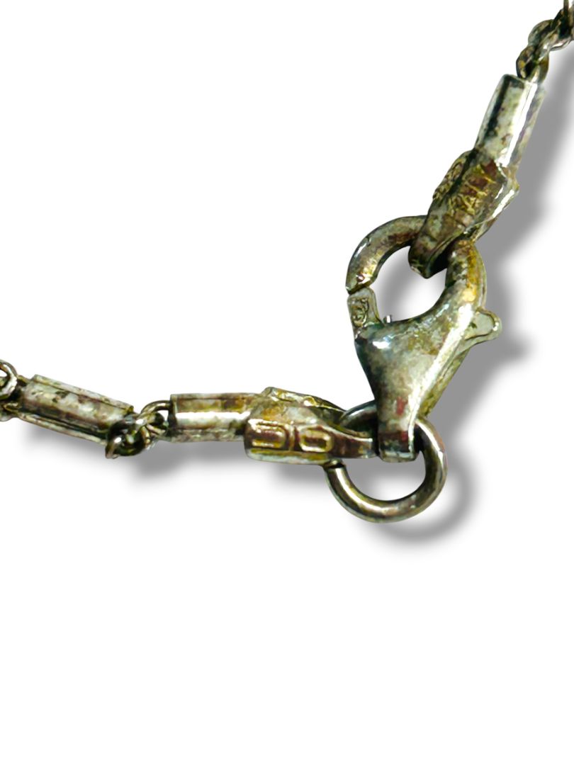 Vintage Sterling Silver 925 Delicate Chain Necklace Marked Italy 15.5"
