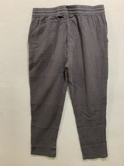Medium Cynthia Rowley Womens Gray Gauzy Cotton Loose Fit Pants Pull On Pockets