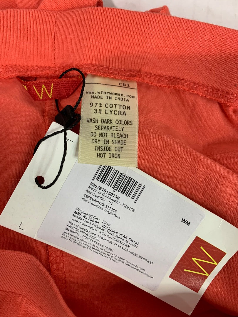 Medium W for Women New Coral Cotton Lycra Leggings 26" Inseam