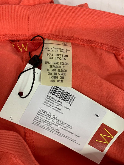 Medium W for Women New Coral Cotton Lycra Leggings 26" Inseam