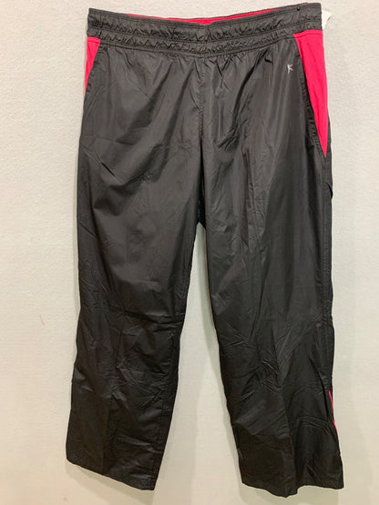 Size 2X Danskin Now Womens Black Hot Pink Track Pants Pull On Pockets