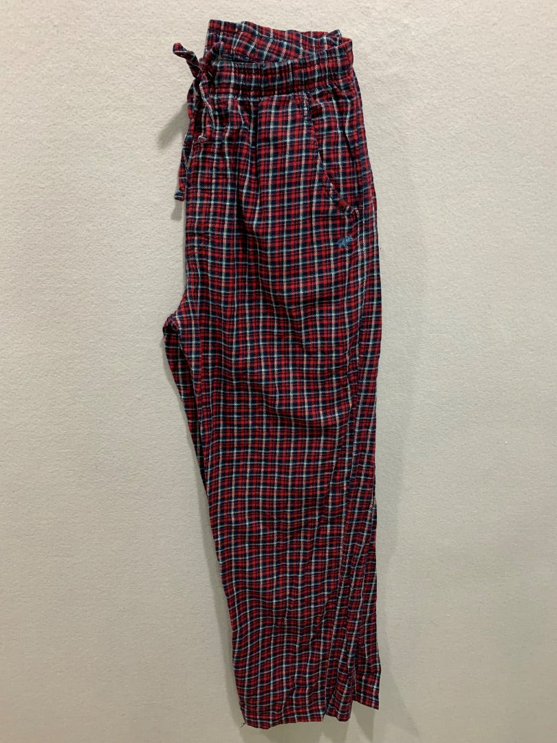 Medium Woolrich Mens Flannel Pajama Pants Cotton Red Plaid Elastic Drawstring