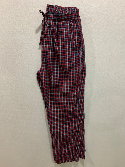 Medium Woolrich Mens Flannel Pajama Pants Cotton Red Plaid Elastic Drawstring