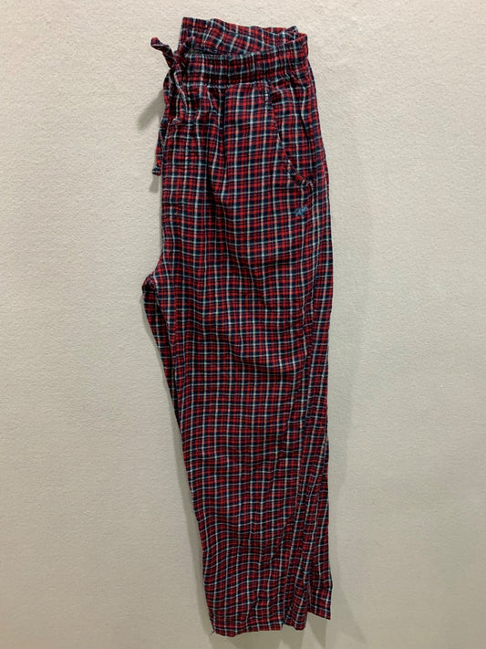 Medium Woolrich Mens Flannel Pajama Pants Cotton Red Plaid Elastic Drawstring