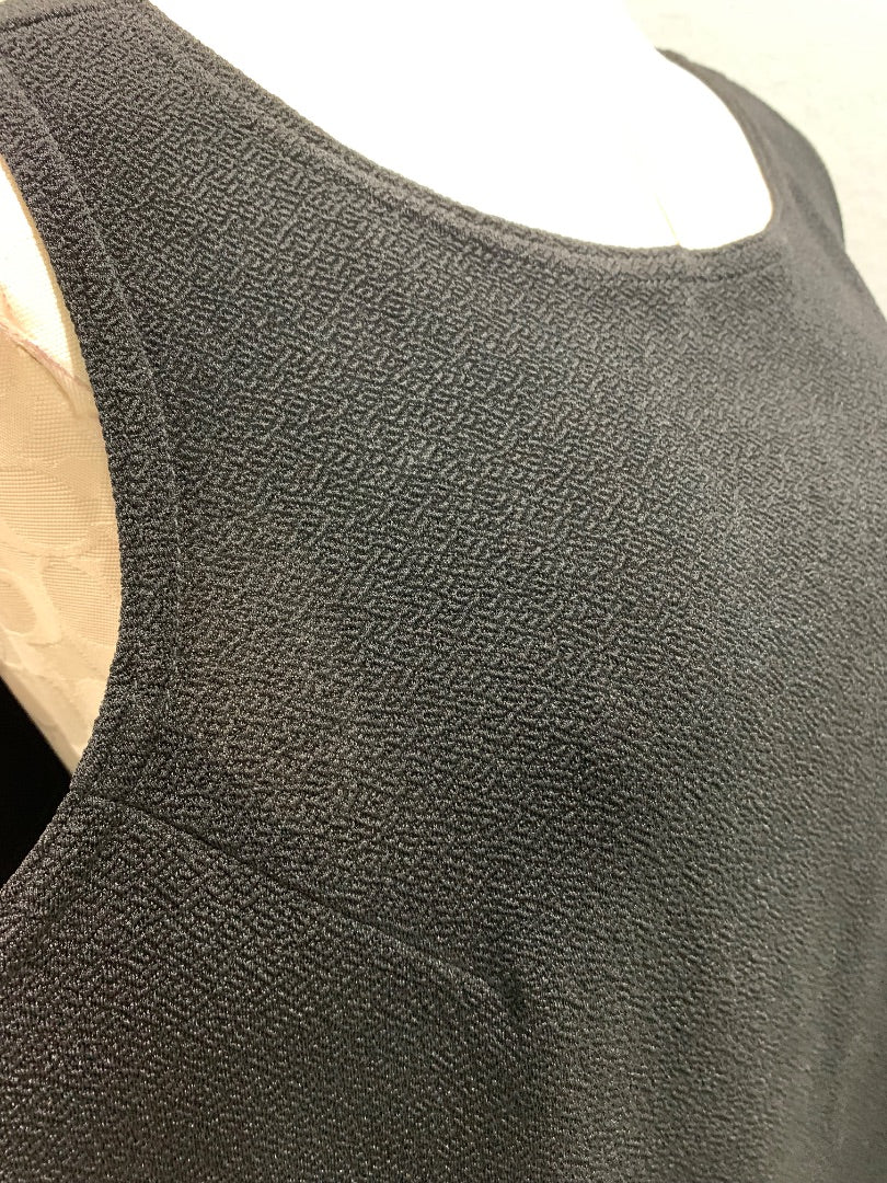 Size XL IC by Connie K Womens Black Shell Tank Sleeveless Shirt Stretch