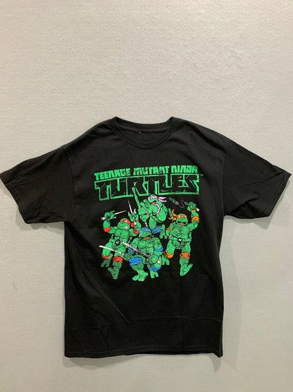 Size XL Nickelodeon Teenage Mutant Ninja Turtles Boys Black Graphic Tshirt TMNT