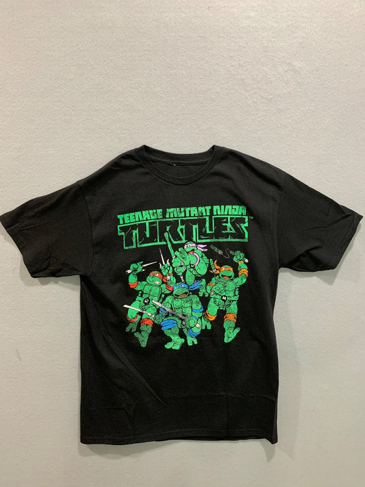 Size XL Nickelodeon Teenage Mutant Ninja Turtles Boys Black Graphic Tshirt TMNT