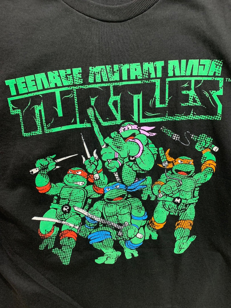 Size XL Nickelodeon Teenage Mutant Ninja Turtles Boys Black Graphic Tshirt TMNT