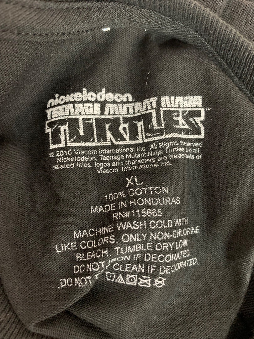 Size XL Nickelodeon Teenage Mutant Ninja Turtles Boys Black Graphic Tshirt TMNT
