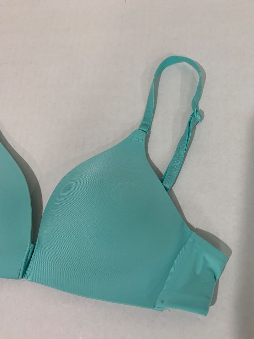 Size 32B Victorias Secret No Wire Padded Bra Turquoise 301420-X12