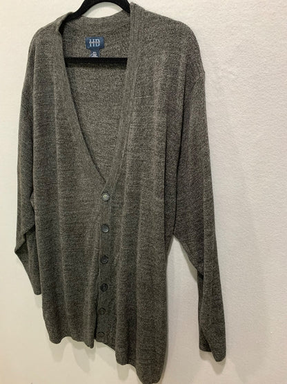 Size 5XL Harbor Bay Mens New Gray Cardigan Soft Lightweight