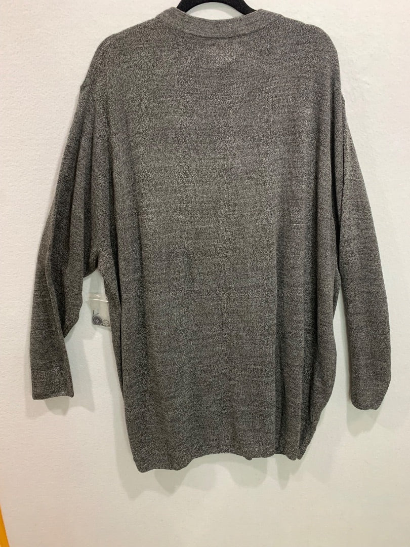 Size 5XL Harbor Bay Mens New Gray Cardigan Soft Lightweight