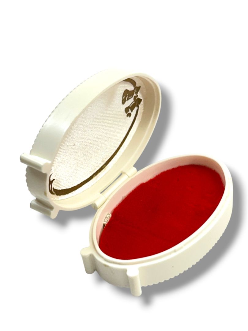 Vintage Rocket Jewelry Box Wedding Theme Rings White Celluloid Hinged