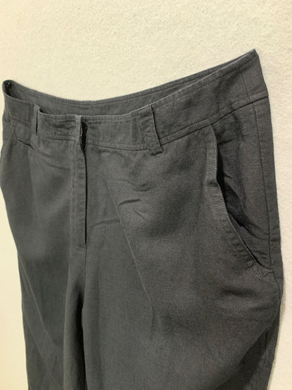 Size 16 New York & Co Womens Black Linen Blend Wide Leg Pants