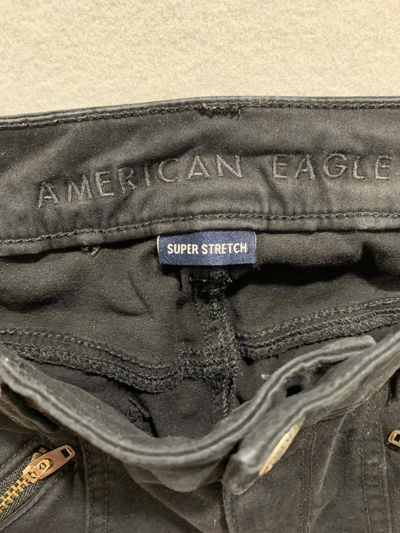 Size 4 American Eagle Womens Black Hi-Rise Jeggings Super Stretch