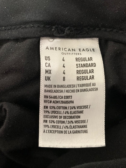 Size 4 American Eagle Womens Black Hi-Rise Jeggings Super Stretch