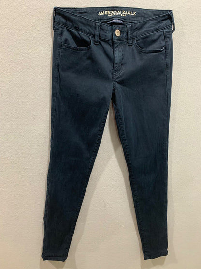 Size 4 American Eagle Womens Navy Blue Jegging Super Stretch X