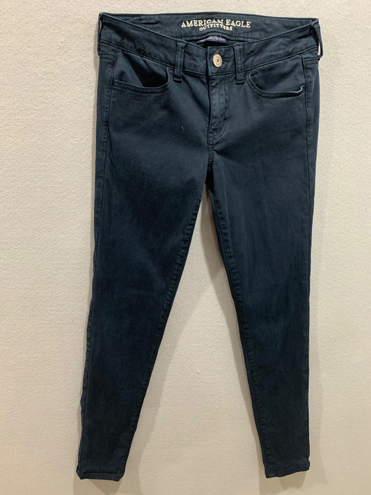 Size 4 American Eagle Womens Navy Blue Jegging Super Stretch X