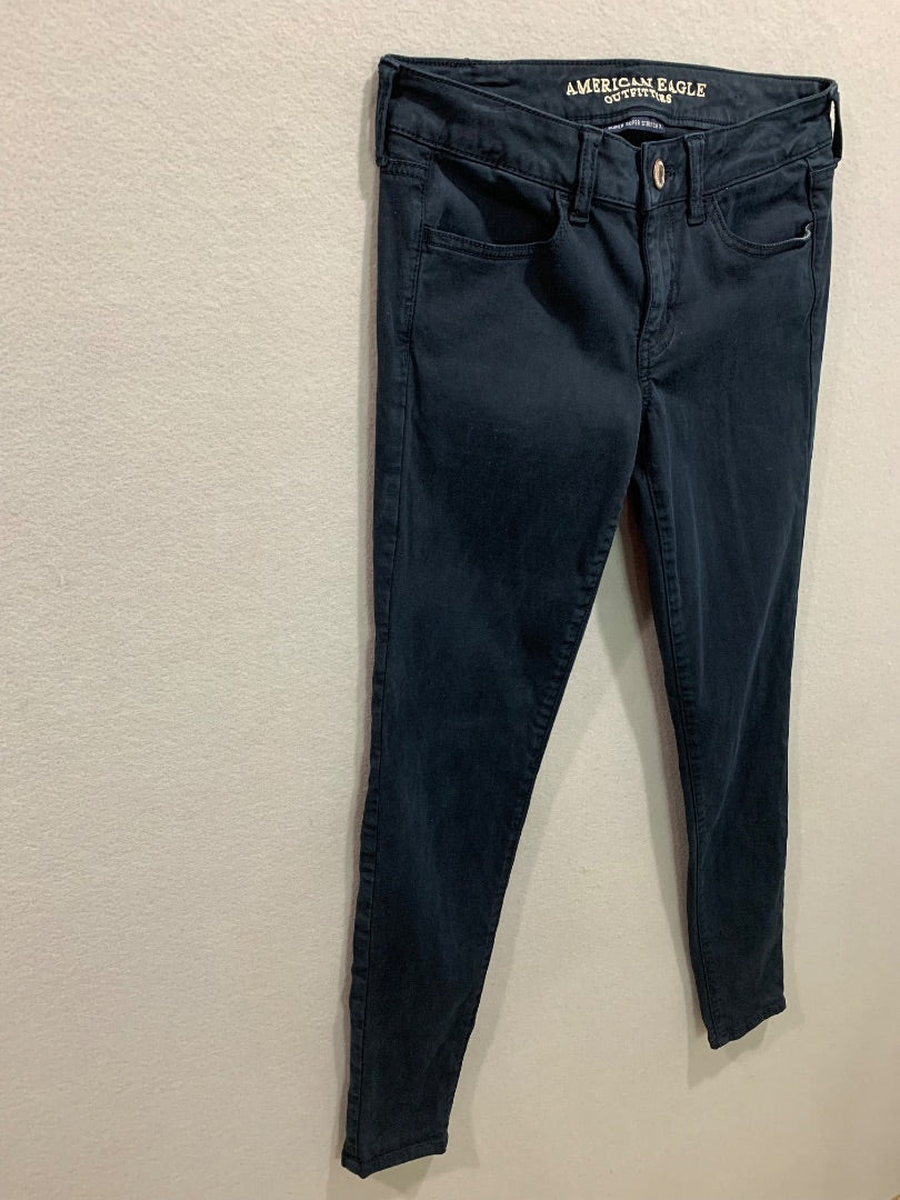 Size 4 American Eagle Womens Navy Blue Jegging Super Stretch X