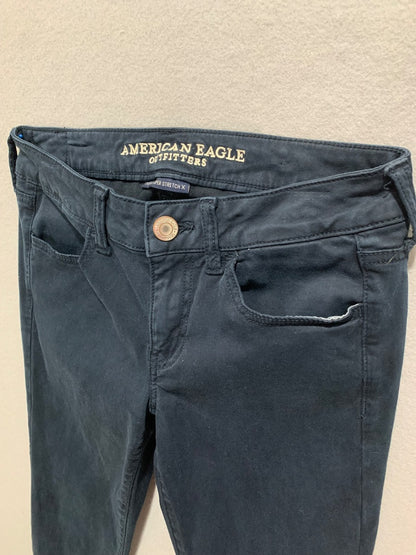 Size 4 American Eagle Womens Navy Blue Jegging Super Stretch X