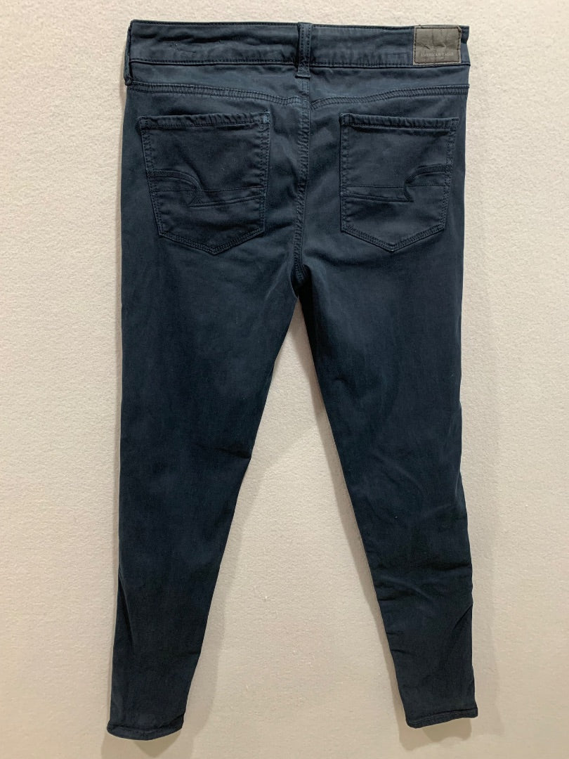 Size 4 American Eagle Womens Navy Blue Jegging Super Stretch X