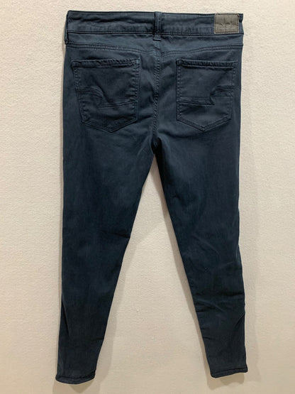 Size 4 American Eagle Womens Navy Blue Jegging Super Stretch X
