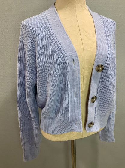 Size XS H&M Womens Lilac Cardigan Sweater Thick Knit