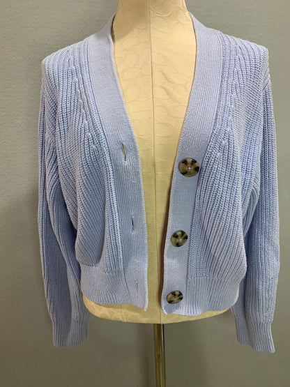 Size XS H&M Womens Lilac Cardigan Sweater Thick Knit