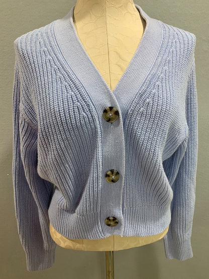 Size XS H&M Womens Lilac Cardigan Sweater Thick Knit