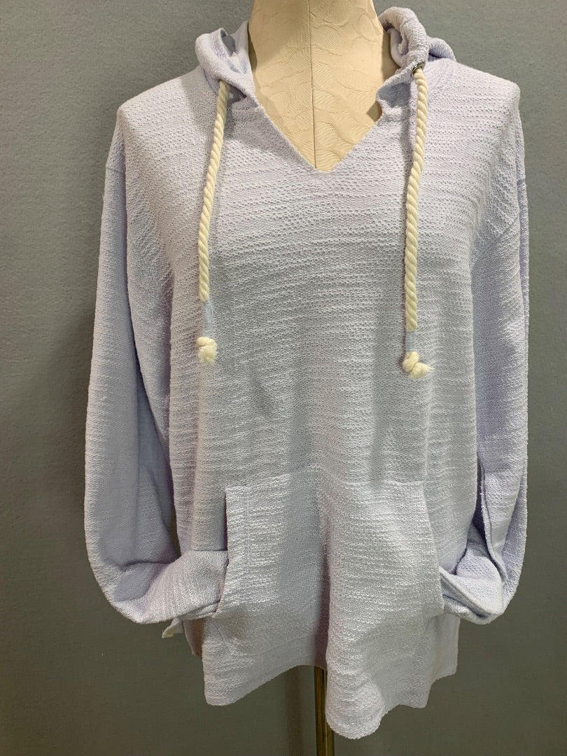Large Day Break Womens Baha Style Hoodie Pale Lilac Sweatshirt
