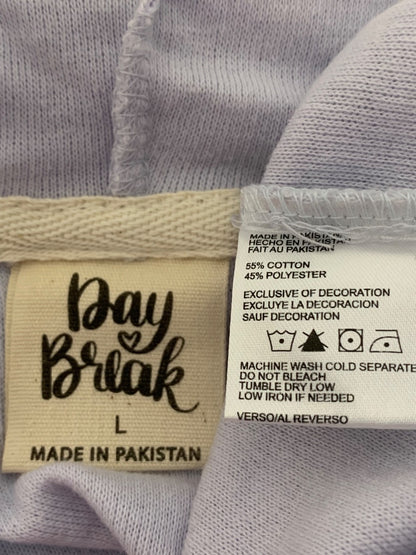 Large Day Break Womens Baha Style Hoodie Pale Lilac Sweatshirt