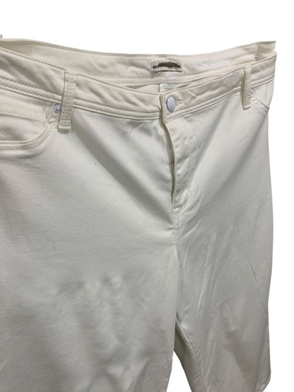 Size 24W Westport Womens White Stretch Capri Pants