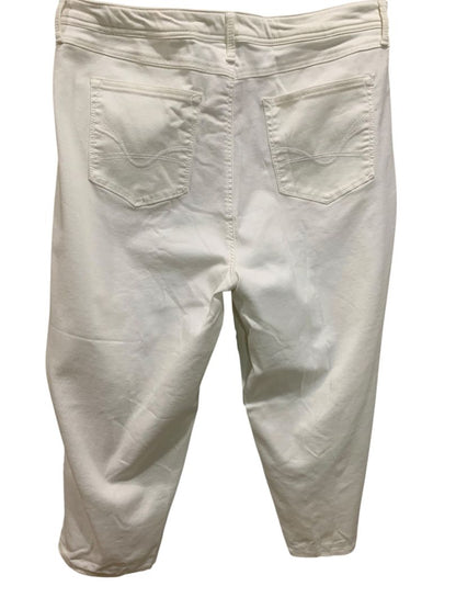 Size 24W Westport Womens White Stretch Capri Pants
